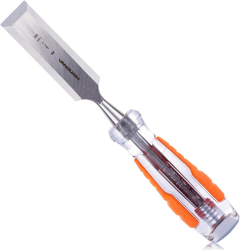 Vanquish High-Impact Wood Chisel with One-Piece Forged Blade 1-1/4 Inch Go-Thru Mortise Chisel for Woodworking(4607) - Image 1
